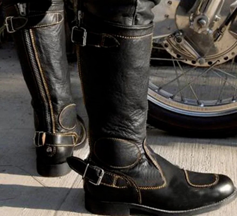 2023Meeste madala kontsaga saapad meeste suuremas suuruses kingad meeste vintage PU-nahast zapatos de hombres personlizar zapatos SM0030