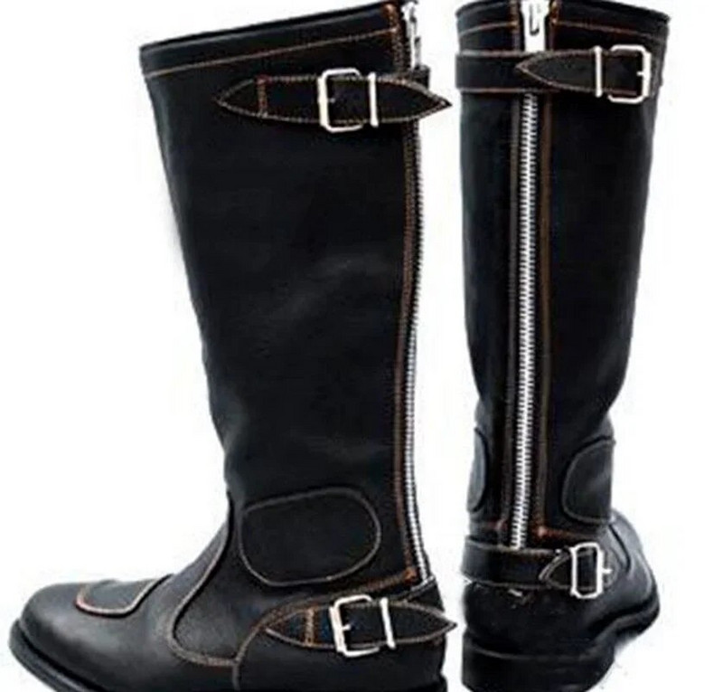 2023Meeste madala kontsaga saapad meeste suuremas suuruses kingad meeste vintage PU-nahast zapatos de hombres personlizar zapatos SM0030