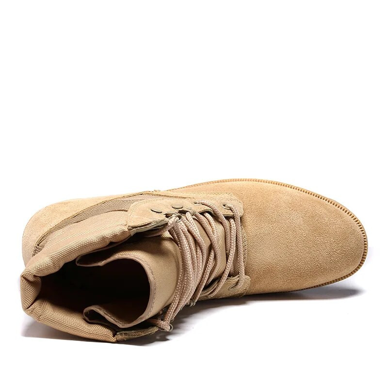 Jauni vīriešu militārie zābaki ar augstu augšdaļu āra pārgājienu apavi vīriešiem pret sadursmēm kvalitatīvi armijas taktiskie sporta skriešanas trekinga čības