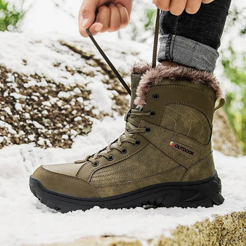 Super Warm Winter Snow Boots Tactical Military Combat Boots Ανδρικά Δερμάτινα Υπαίθρια Κυνήγι Trekking Camping Plus Ανδρικές μπότες