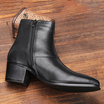Маркови мъжки повишени обувки Нови 2023 г. Челси Ботуши Модни мъжки ботуши на висок ток #G18