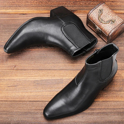 Brand Men Heightened Shoes New 2023 Chelsea Boots Fashion Men high-heeled Boots #G18