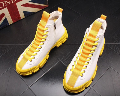 UUS Hip hops Meeste hingavad tossud Vulcanize Saapad Meeste kollane must Võrk vabaaja saapad Tenis Masculino Zapatos Hombre A32