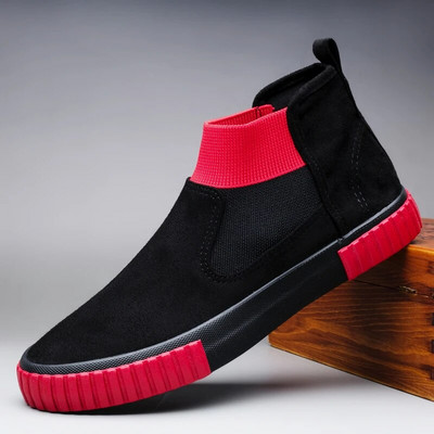 2024 m. Laisvalaikiai Batai Vyras Pavasaris Nauja Mada Laisvalaikio Vyriški Kulkšnies Chelsea Batai Vyriški Batai Zomšiniai Odiniai Slydimo ant Motociklo Vyriški Batai