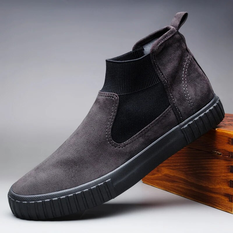 2024 m. Laisvalaikiai Batai Vyras Pavasaris Nauja Mada Laisvalaikio Vyriški Kulkšnies Chelsea Batai Vyriški Batai Zomšiniai Odiniai Slydimo ant Motociklo Vyriški Batai
