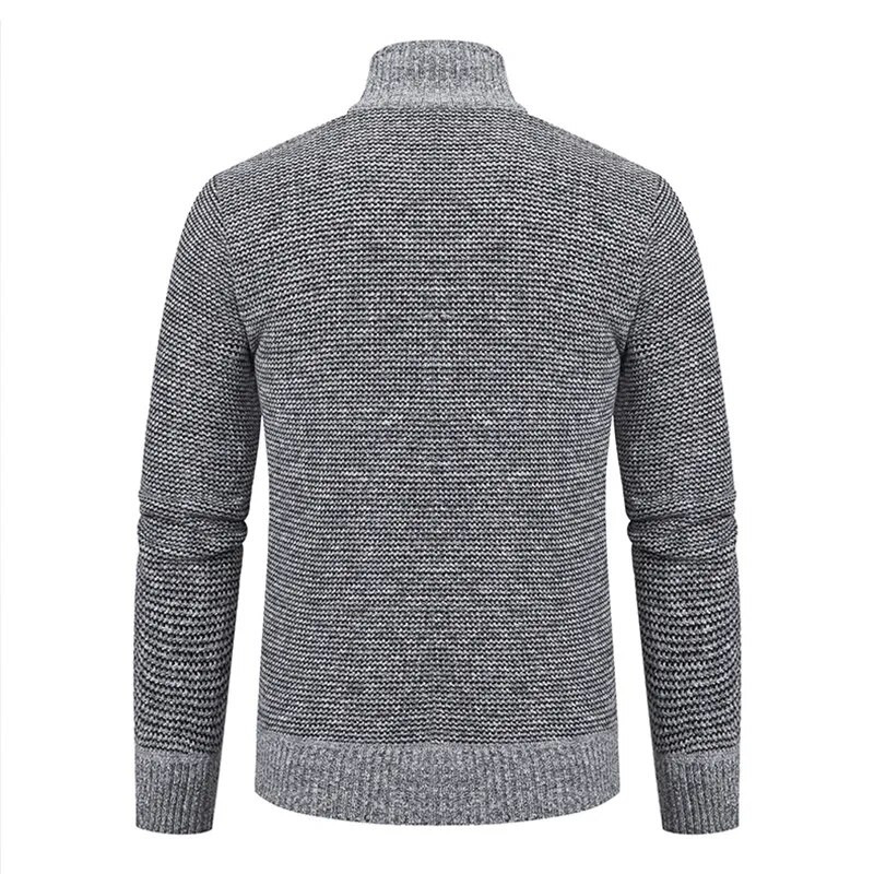Rudens žiema vyriškas megztinis, kratinys, kardiganas, mados stovas, apykakle, megztinis Striukės Vyriški ploni megztiniai, megzti viršutiniai drabužiai Vyras