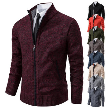 2023 нов моден мъжки плетен пуловер жилетка Joker удобно топло ежедневно палто