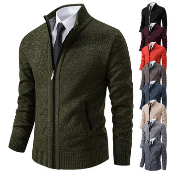 2023 нов моден мъжки плетен пуловер жилетка Joker удобно топло ежедневно палто