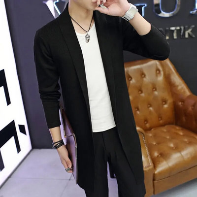 Rudens žiemos laisvalaikio mados megztinis „Homme“ vienspalvis mezgimo paltas „Hombre“ viršutinis vyriškas universalus apatinis drabužis Vyriški drabužiai