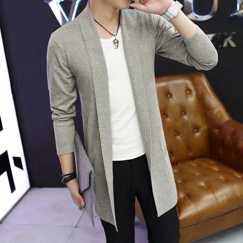 Rudens žiemos laisvalaikio mados megztinis „Homme“ vienspalvis mezgimo paltas „Hombre“ viršutinis vyriškas universalus apatinis drabužis Vyriški drabužiai