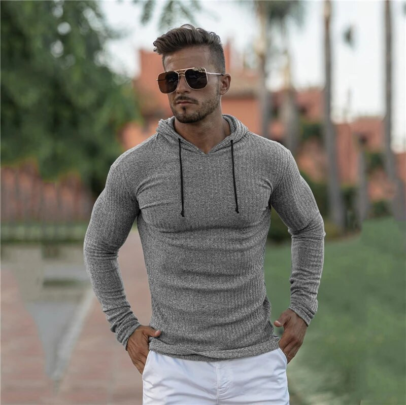 Novi modni zimski pulover s kapuljačom Muška topla dolčevita Muški džemperi Slim Fit pulover Muška klasična puloverica Muška pletiva Pull Homme