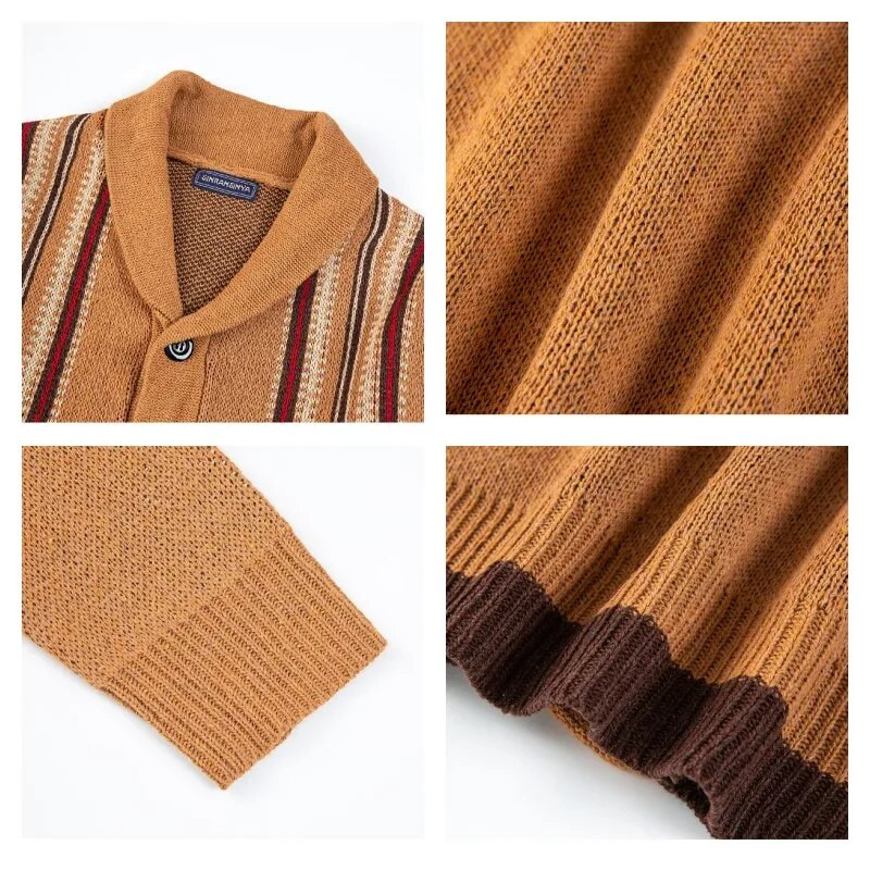 Vīriešu ziemas trikotāžas džemperis Modes jaciņš Vīriešu silti mēteļi ikdienišķa šaura jaka vīriešiem džemperi Džemperi džemperis vīriešu apģērbs 4XL