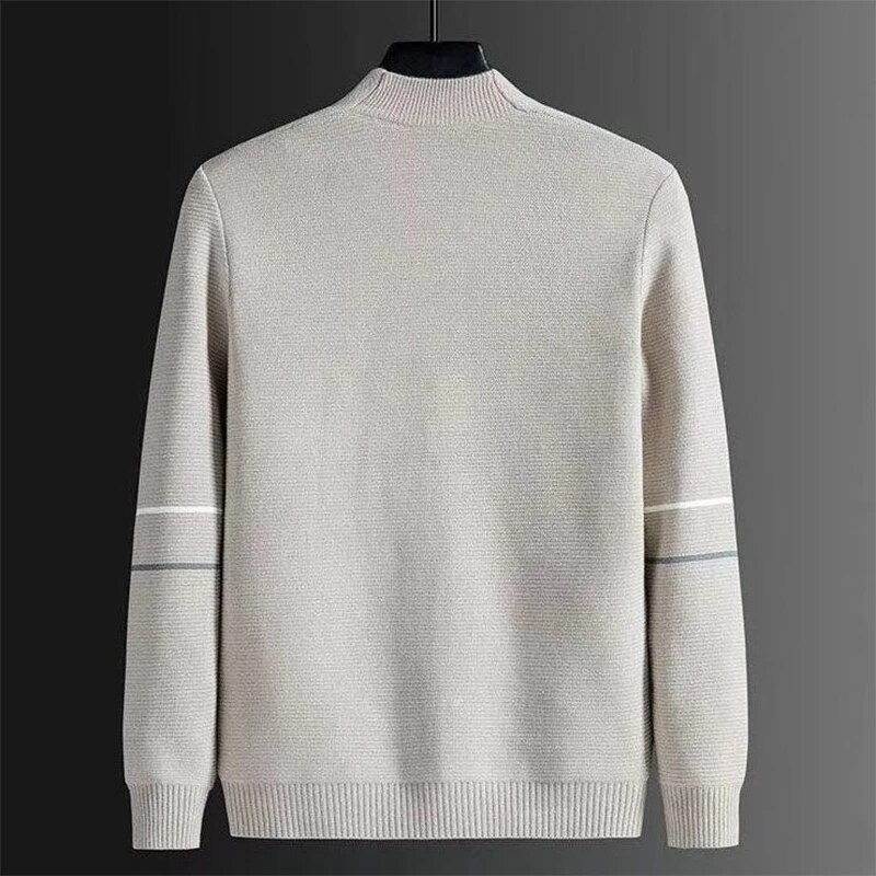Rudens ziema vīriešu korejiešu modes raibs džemperis kabatas džemperis Homme vienkāršs trikotāžas mētelis vīriešu virsdrēbes augšā Hombre