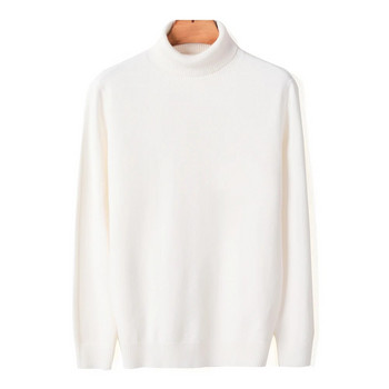 2023 Нов есенно-зимен мъжки топъл пуловер с висока яка с високо качество, моден ежедневен удобен пуловер, дебел пуловер, мъжка марка