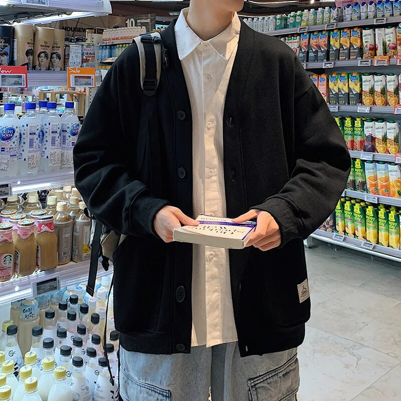 2023 m. Naujas Solid Fashion Cardigan Vyriški megzti žieminiai paltai Verslo laisvalaikio švarkai Vyriški viršutiniai drabužiai Vyriški paltai Dydis M-5Xl Trikotažo 2 spalvų