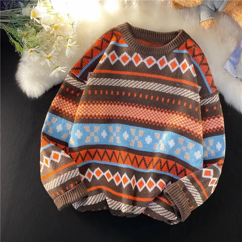 Muški pulover Vintage pulover dolčevita dolčevita ležerni džemperi za muškarce odjeća geometrijski puloveri ležerna besplatna dostava muška odjeća