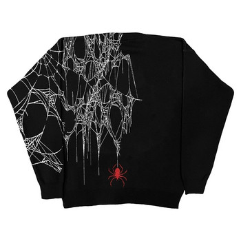 Ανδρικά πουλόβερ Πουλόβερ αράχνη γραφικά Ρίγες Γυναικεία πλεκτά Streetwear Maiden Oversized Harajuku O Neck Knitwear Ανδρικά ρούχα