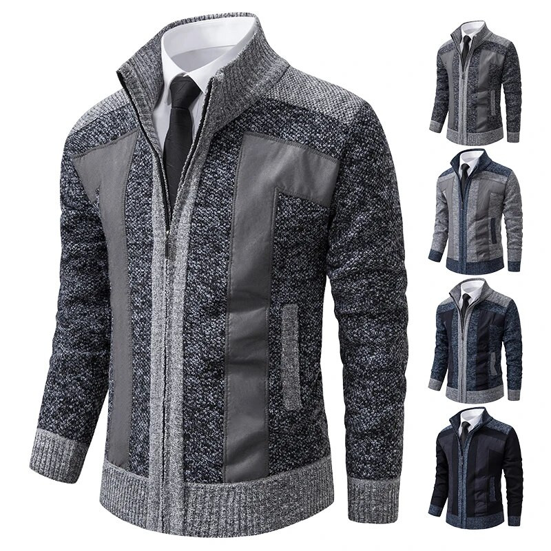 Talvine uus kašmiirist kampsun, meeste Korea džemprid, kootud kardigan, aluskrae, avar soe fliis vabaaja lapiga jakid