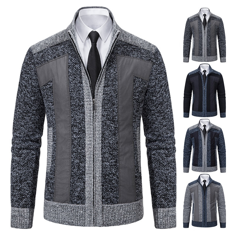 Talvine uus kašmiirist kampsun, meeste Korea džemprid, kootud kardigan, aluskrae, avar soe fliis vabaaja lapiga jakid