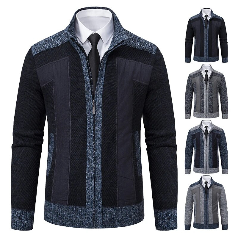 Talvine uus kašmiirist kampsun, meeste Korea džemprid, kootud kardigan, aluskrae, avar soe fliis vabaaja lapiga jakid