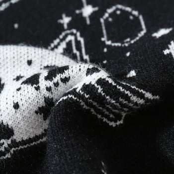 Дамски пуловери Oversize Goth с дълъг ръкав Graphic Divination Хип-хоп Корейски y2k Топ Harajuku Черно ретро облекло за гадаене