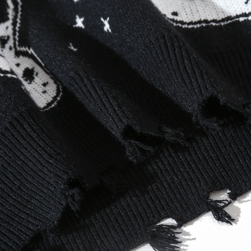 Naiste ülisuured kampsunid gooti pikkade varrukatega graafiline ennustamine hip-hop Korea y2k top Harajuku must vintage ennustamisriided