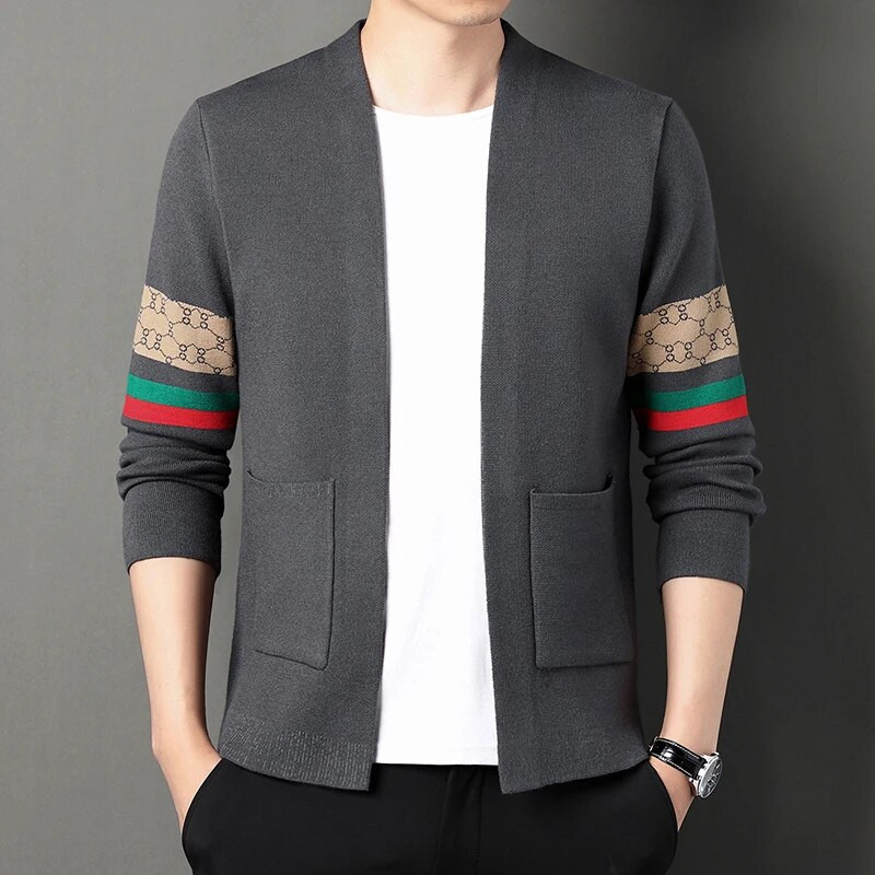 Jauns rudens ziemas dizaineru zīmols luksusa modes trikotāžas jakas Džemperis vīriešu ikdienas moderns mēteļi jaka vīriešu apģērbi