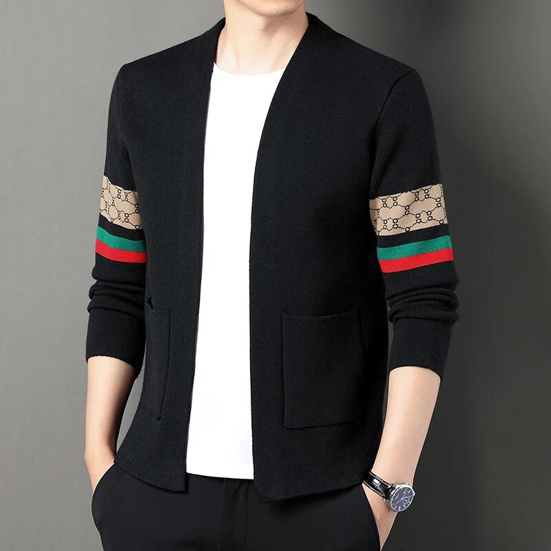 Jauns rudens ziemas dizaineru zīmols luksusa modes trikotāžas jakas Džemperis vīriešu ikdienas moderns mēteļi jaka vīriešu apģērbi