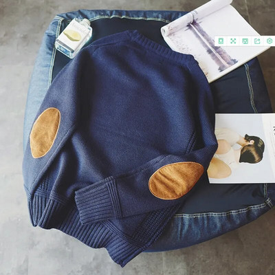 Pulovers Trikotāžas džemperis Vīriešu Lielizmēra Patch Dizains Trikotāžas Vīriešu Apģērbi Koreja Harajuku Streetwear Puloveri Džemperi vīriešiem