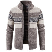 Trikotāžas jaka vīriešiem rudens un ziemas korejiešu džemperis, statīvs apkakle Joker ikdienas mētelis rudens vīriešu mētelis