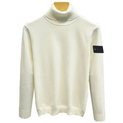 Ziemas zīmols 2023, jauns vīriešu dizaineru džemperi, vienkrāsains bruņurupucis, silts, plāns korejiešu džemperis, trikotāžas džemperis