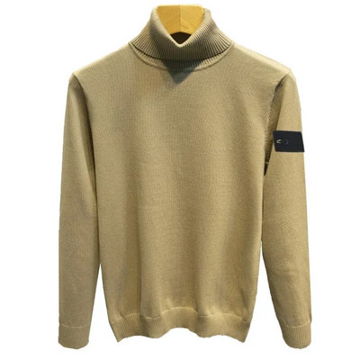 Ziemas zīmols 2023, jauns vīriešu dizaineru džemperi, vienkrāsains bruņurupucis, silts, plāns korejiešu džemperis, trikotāžas džemperis