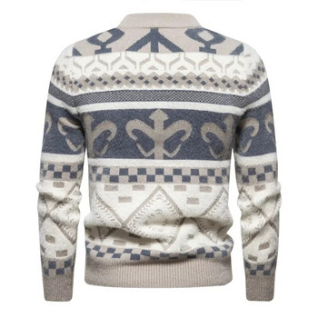 Мъжки ежедневен нов пуловер с имитация на норка Мек и удобен моден топъл плетен пуловер