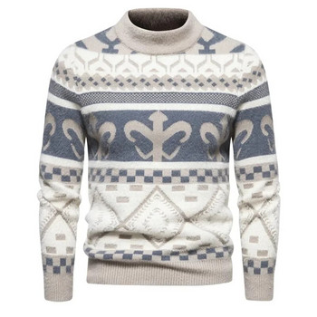 Мъжки ежедневен нов пуловер с имитация на норка Мек и удобен моден топъл плетен пуловер