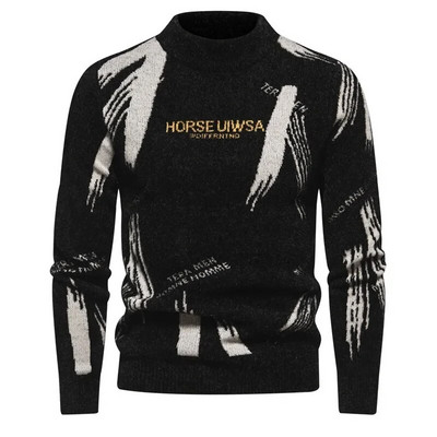 Meeste vabaaja uus imitatsioon naaritsast kampsun Pehme ja mugav moodne soe kootud kampsun