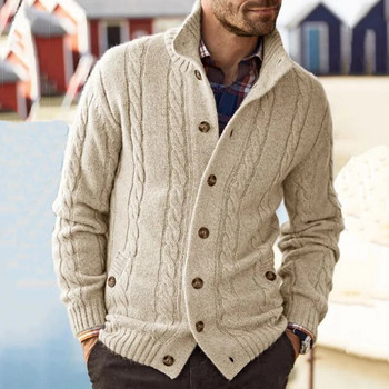 Ανδρικά πλεκτά χειμωνιάτικα πουλόβερ με βάση γιακά ζακέτες ανδρική μπλούζα casual μπουφάν μόδας μπουφάν Πλεκτή ζακέτα Jumper Ανδρικά ρούχα