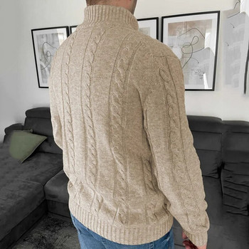 Ανδρικά πλεκτά χειμωνιάτικα πουλόβερ με βάση γιακά ζακέτες ανδρική μπλούζα casual μπουφάν μόδας μπουφάν Πλεκτή ζακέτα Jumper Ανδρικά ρούχα