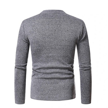 Φθινοπωρινά νέα ανδρικά πουλόβερ πλέξιμο ζακέτα έξω Καλλιεργήστε μόδα πουλόβερ Λεπτό μοντέλο μπλουζάκια