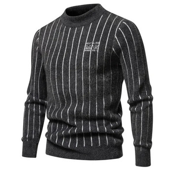 Ежедневни тенденции Мъжки нов пуловер от имитация на норка Мек и удобен моден топъл плетен пуловер Мъжки дрехи