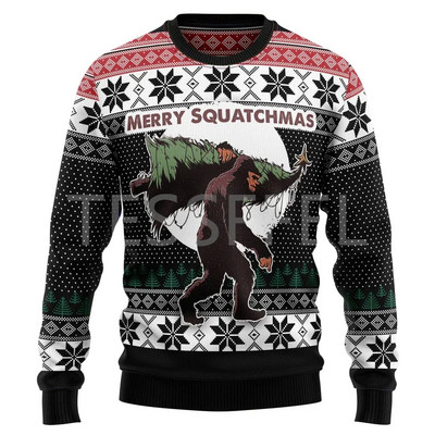 Cosplay Jõulud Inetu kampsun Multifilm Koer Kass Jõuluvana Tattoo Pikad Varrukad 3DPrint Sügis Talvine Pullover Harajuku Casual 15