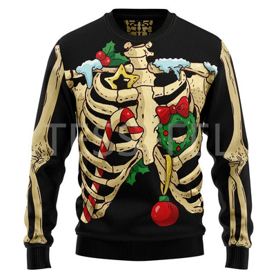 Cosplay Jõulud Inetu kampsun Multifilm Koer Kass Jõuluvana Tattoo Pikad Varrukad 3DPrint Sügis Talvine Pullover Harajuku Casual 15