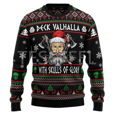 Cosplay Jõulud Inetu kampsun Multifilm Koer Kass Jõuluvana Tattoo Pikad Varrukad 3DPrint Sügis Talvine Pullover Harajuku Casual 15