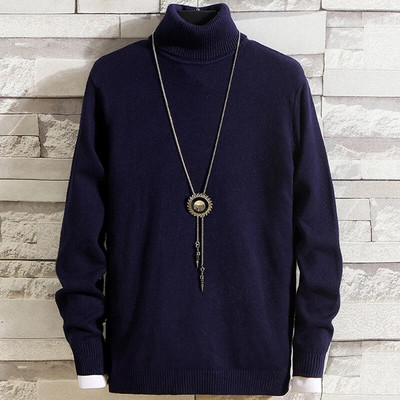 Rudens/ziemas vīriešu džemperis ar apaļu kakla apkakli, silts vienkrāsains, plāns vīriešu ikdienas džemperis, vīriešu apģērbs