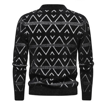 Нов мъжки пуловер с имитация на норка Мек и удобен моден топъл плетен пуловер