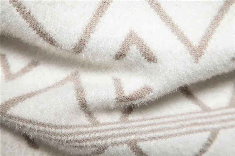 Meeste uus imitatsioon naaritsast kampsun, pehme ja mugav moodne soe kootud kampsun