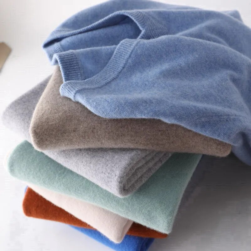 Villane kašmiirist sviiter Meeste V-kaelusega silmkoeline pullover Sügiskampsun äri vabaaja klassikaline vaba põhjaga särk kvaliteetne