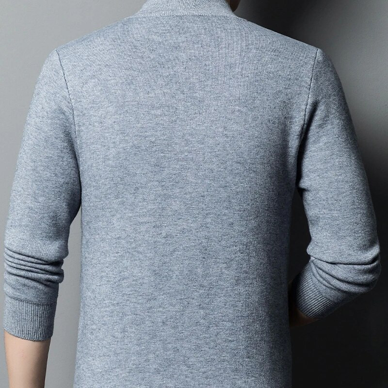 Õhukesed mustad topid meeste sügistalvise kaelusega pikkade varrukatega õhuke sviiter kampsun pluus Top Kvaliteetne kevadine sügisene pullover