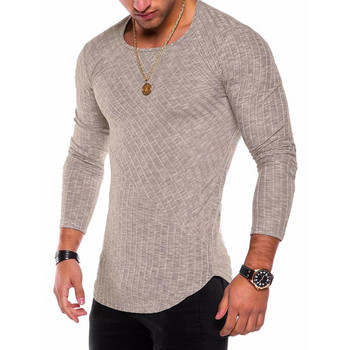 Плюс размер S-4XL Slim Fit пуловер Мъже 2021 Пролет Есен Тънък плетен пуловер с О-образно деколте Мъжки ежедневни едноцветни мъжки пуловери Pull Homme