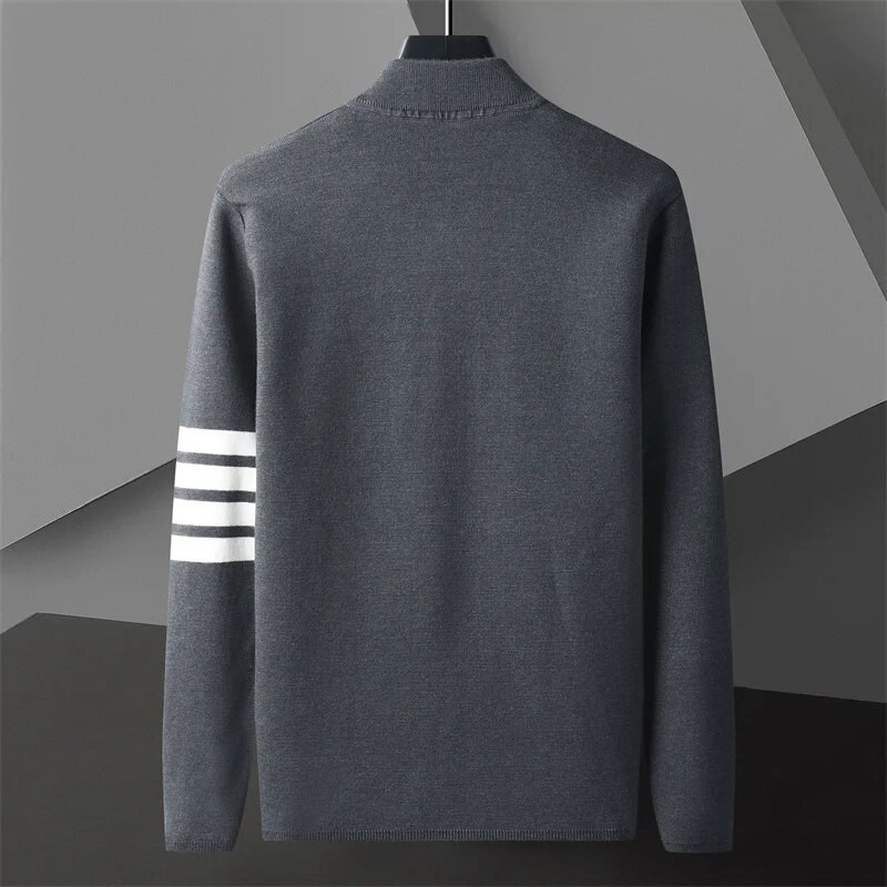 Kootud meeste kampsun Kardigan vabaaja kampsunid meestele riided kampsunid vabaaja triibulised meeste riided jakk jakk