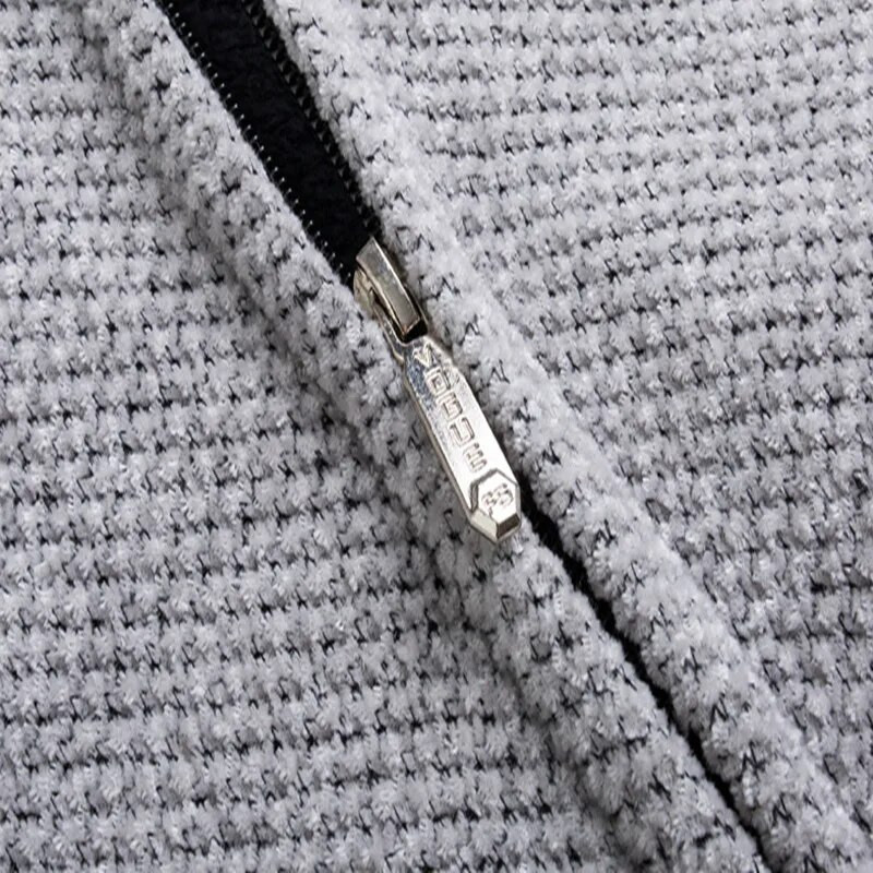 Meeste kapuutsiga paks kardigan sügistalvine soe tasku lukuga avar pikkade varrukatega kampsun, kootud vabaaja meeste mantel Drop Shipping